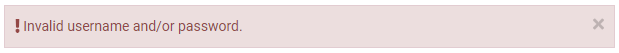 Invalid Credentials