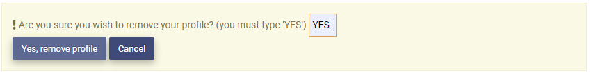 Remove My Profile Highlighted msg