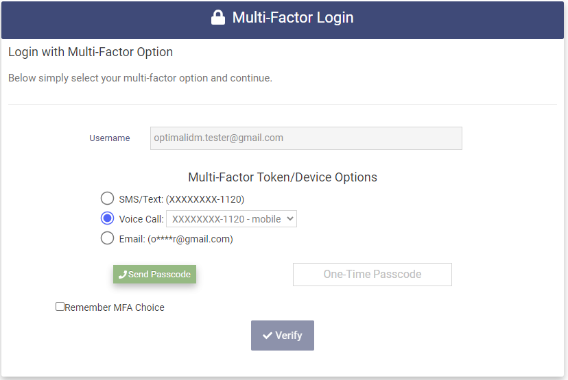 MFA Page - Voice